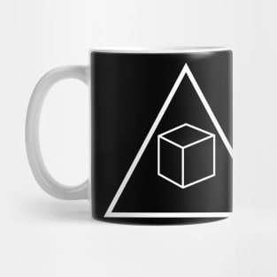 Delta Cubes (Abed's Design) Greendale Community College - White Logo Mug